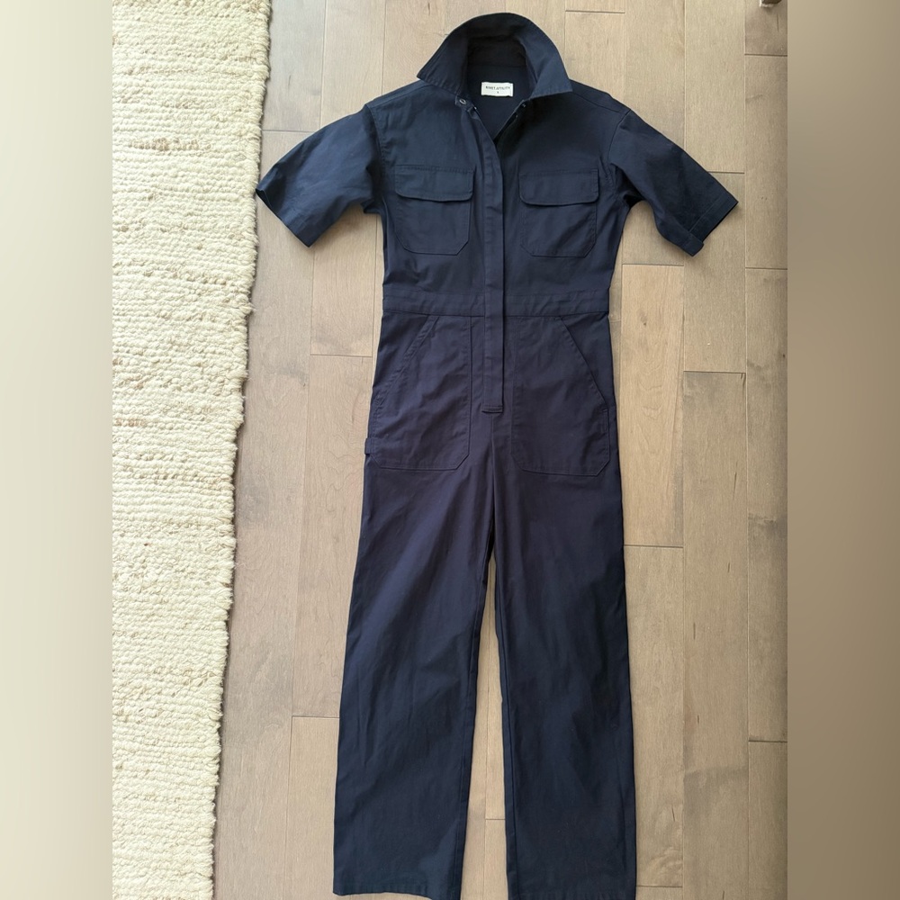 Rivet Utility Women's Dynamo Zipper Jumpsuit Navy Stretch Size S